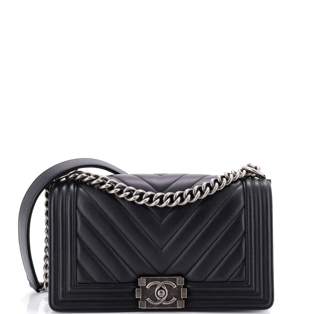 Chanel Boy Flap Bag Chevron Calfskin #357210C46B